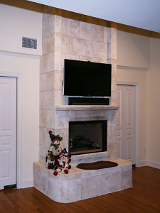 Remodled Fireplace fo Modern Look