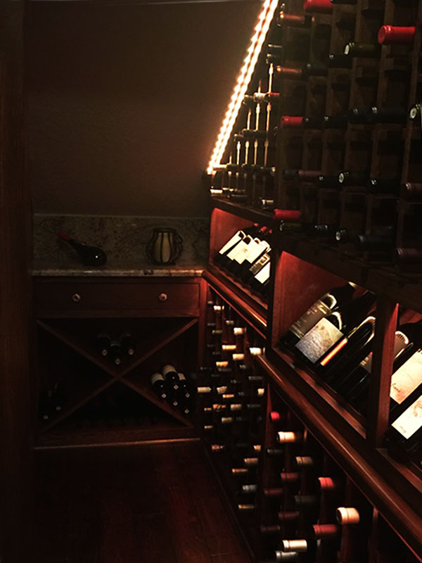 Wine Room Under Staircase Finished